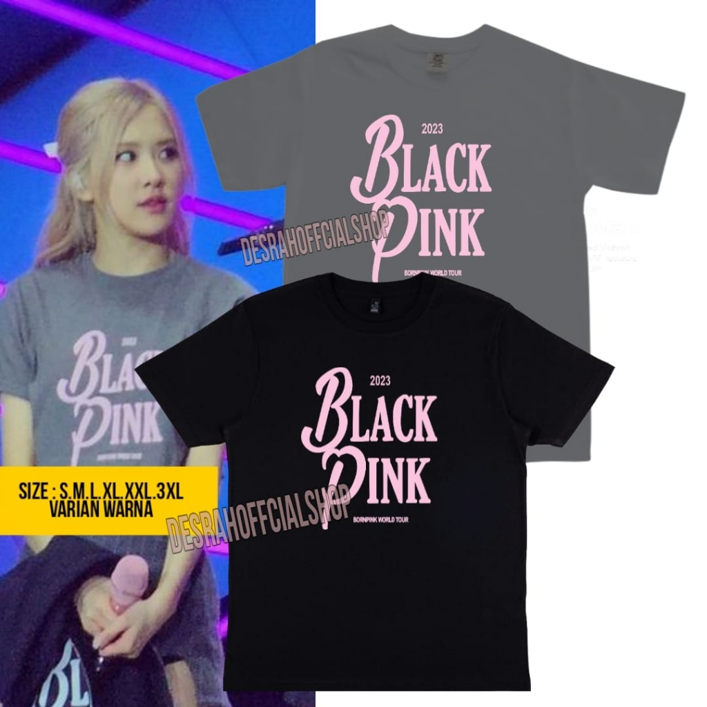 Blackpink 誕生粉色世界巡迴演唱會 T 恤 2023