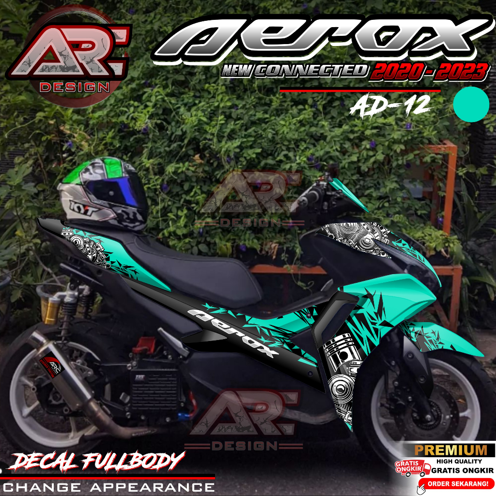 山葉 Mesin 最新貼花貼紙 Yamaha Aerox 155 新連接全身貼紙貼紙改裝變化 Aerox 新 2020