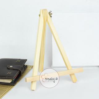 Kayu HP 木製畫架繪畫架帆布 24 釐米小迷你畫架帆布木架三腳架架相框照片架手機裝飾餐桌裝飾紀念品婚禮派對 Nik