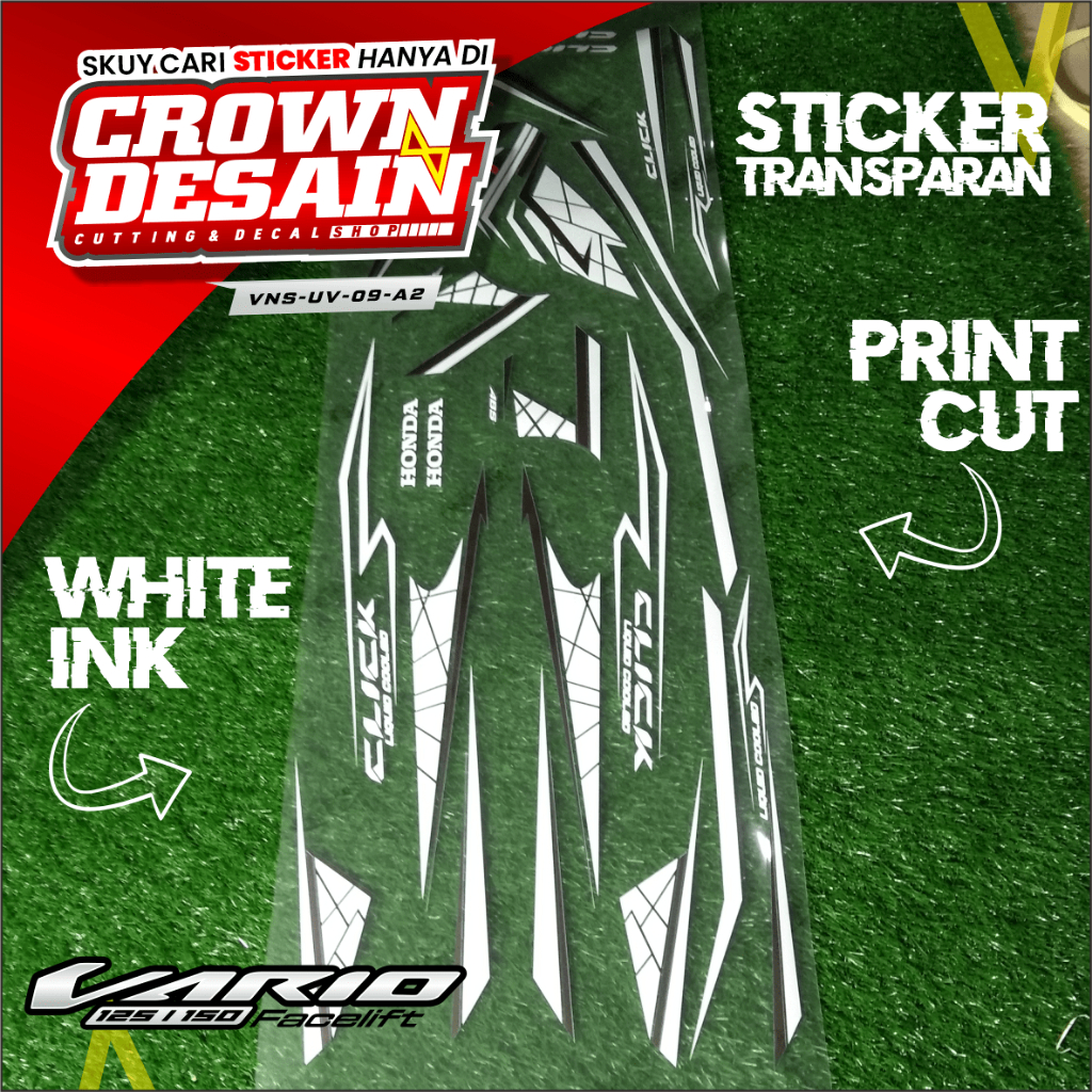 UV 條紋 Vario 125-150 定制 CLICK Clear Maxdecal 變化 UV 條紋貼紙 Vario