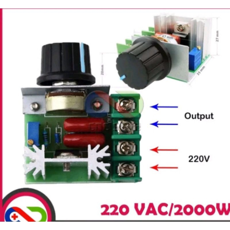 調光器 SCR 2000W WATT 穩壓器 220V 2000W 交流電機鑽磨機電機速度