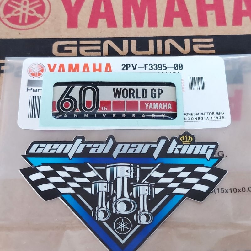 山葉 60 週年世界 GP EMBLEM LOGO 貼紙原裝 YAMAHA 2PV-F3395-00