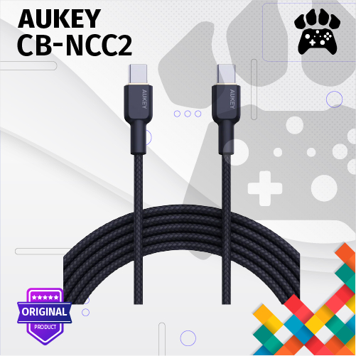 Aukey CB-NCC2 USB C 轉 C 3A 編織尼龍充電器電纜 1.8M 501671