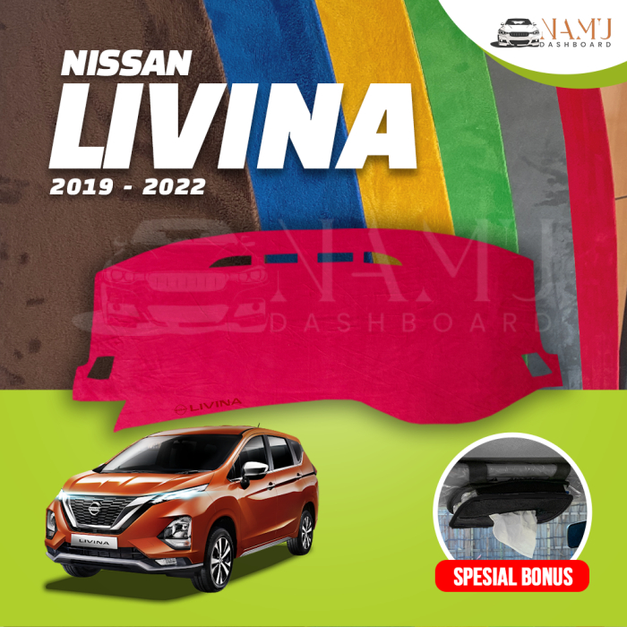 全新 LIVINA 汽車儀表板毛皮墊套地毯儀表板保護器 NISSAN 2019 2020 2021 2022 2023