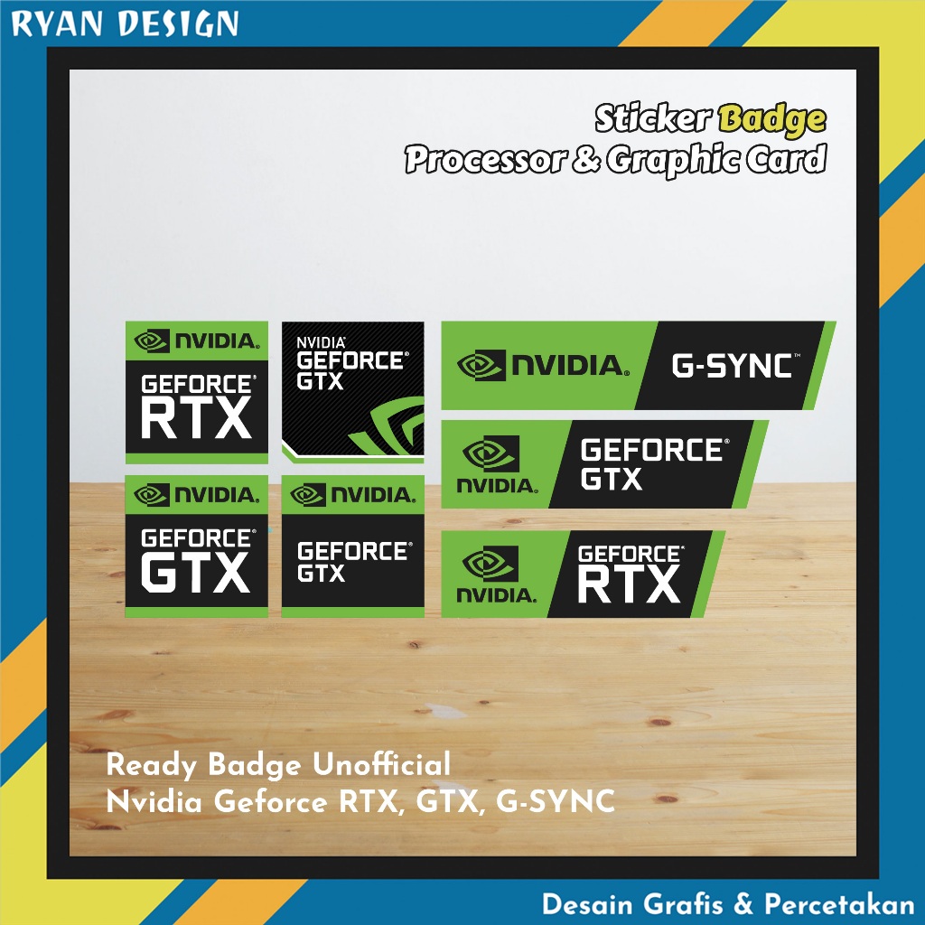 Nvidia Geforce RTX GTX G-Sync 標誌貼紙徽章顯卡