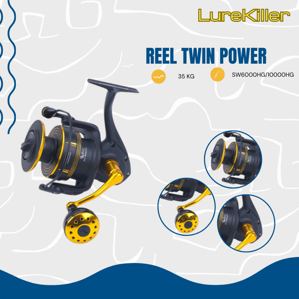 Lurekiller 釣魚線輪 TWIN POWER SW6000HG/10000HG 金屬材料最大阻力 35kgs J