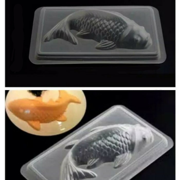 大錦鯉魚果凍瓊脂布丁模具 23cm 塑料材料