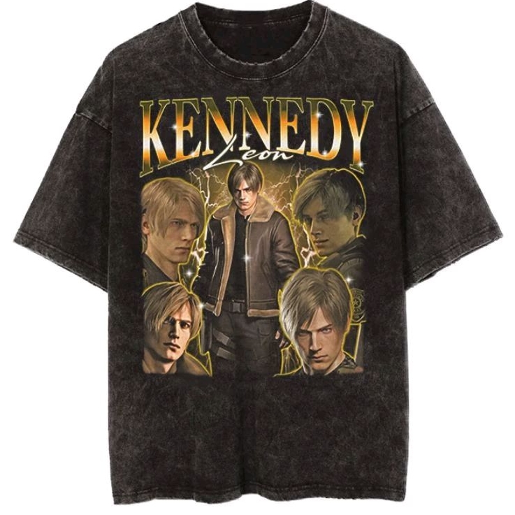 Leon S Kennedy 復古風格襯衫