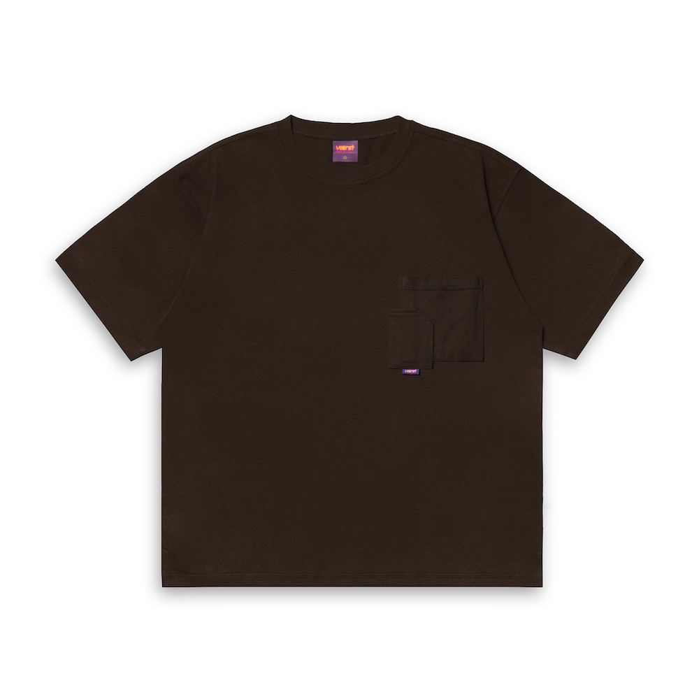 Vearst T 恤 Oversize Pocket Azure Coffee