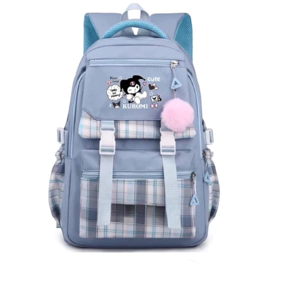 Ggs 兒童學校背包卡通圖案 Korumi 免費飲料瓶 LED 時鐘和迷你風扇學校背包時尚最新可愛卡通形象