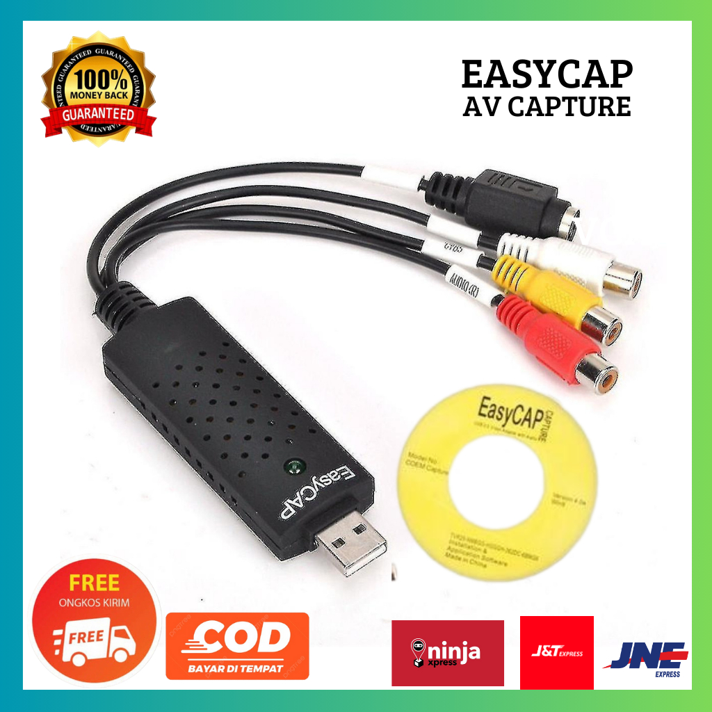 Easycap EASY CAP EASYCAPTURE 視頻錄製工具 AV CAPTURE 視頻採集 USB 顯卡適配