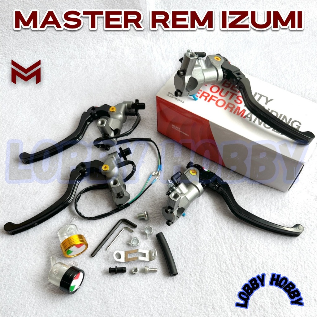Merah IZUMI ISUMI Brake MASTER PLUS 後視鏡支架和開關電纜適用於所有類型的摩托車 IZ
