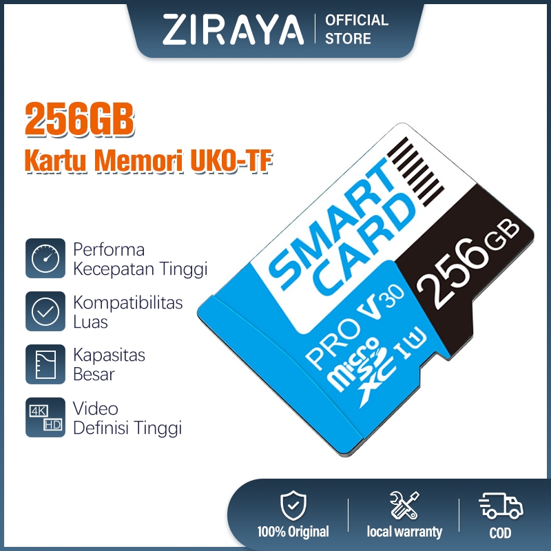 Ziraya 存儲卡 128gb 原裝 100 Ori 180mb/S Micro Sd 卡 256gb 快速讀取卡