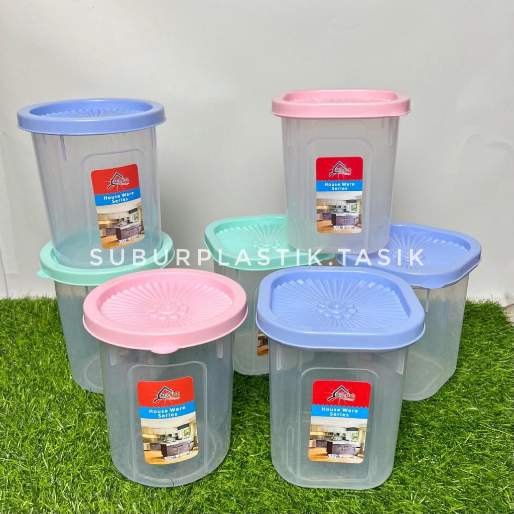 Alexish YURA Jar In Terms Of YURO 圓形蛋糕罐食品架塑料容器 Keler 蛋糕多用途罐