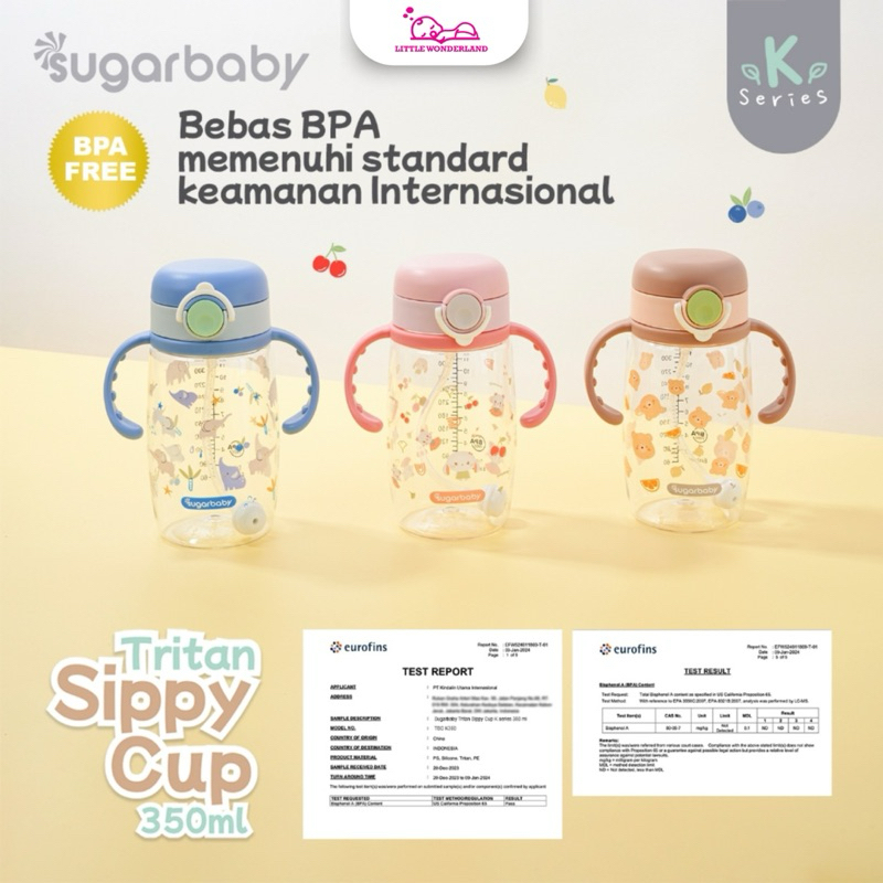 免費泡泡經糖嬰兒 Tritan 吸管杯 K 系列 350ml 不含 BPA 嬰兒飲水瓶防溢出兒童奶瓶/兒童玻璃/Prem