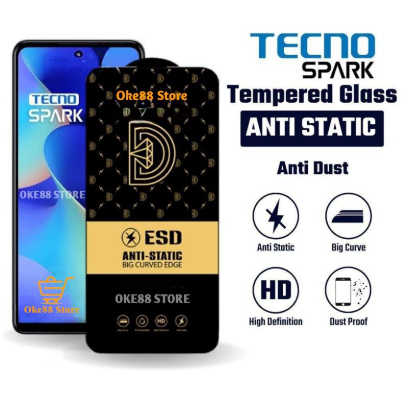 Layar 鋼化玻璃高清防靜電 Tecno Spark 20 Pro 10 10 Nfc 10c 10 Pro 9 9