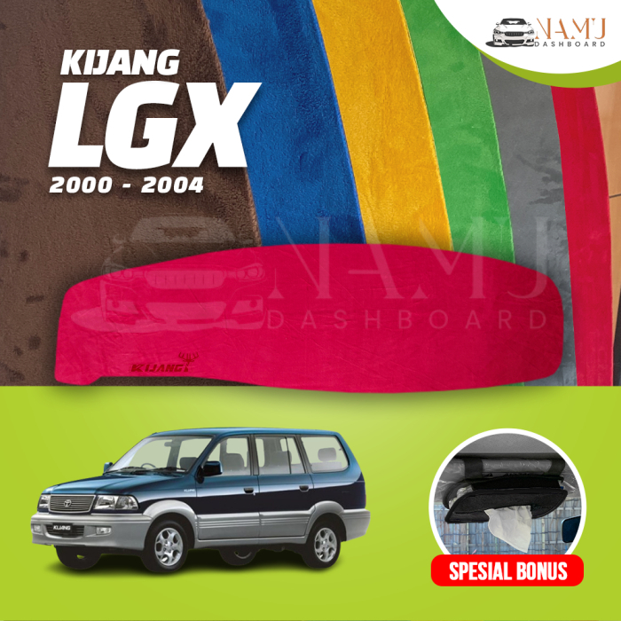 Kijang LGX汽車儀表板毛皮套地毯儀表板保護器豐田2000 2001 2002 2003 2004
