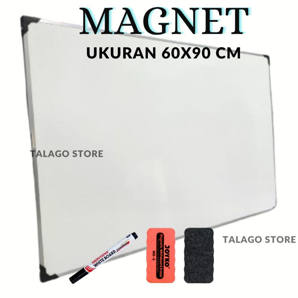 磁性白板白板白板白板白板 60cm x 90cm 免費標記和橡皮擦