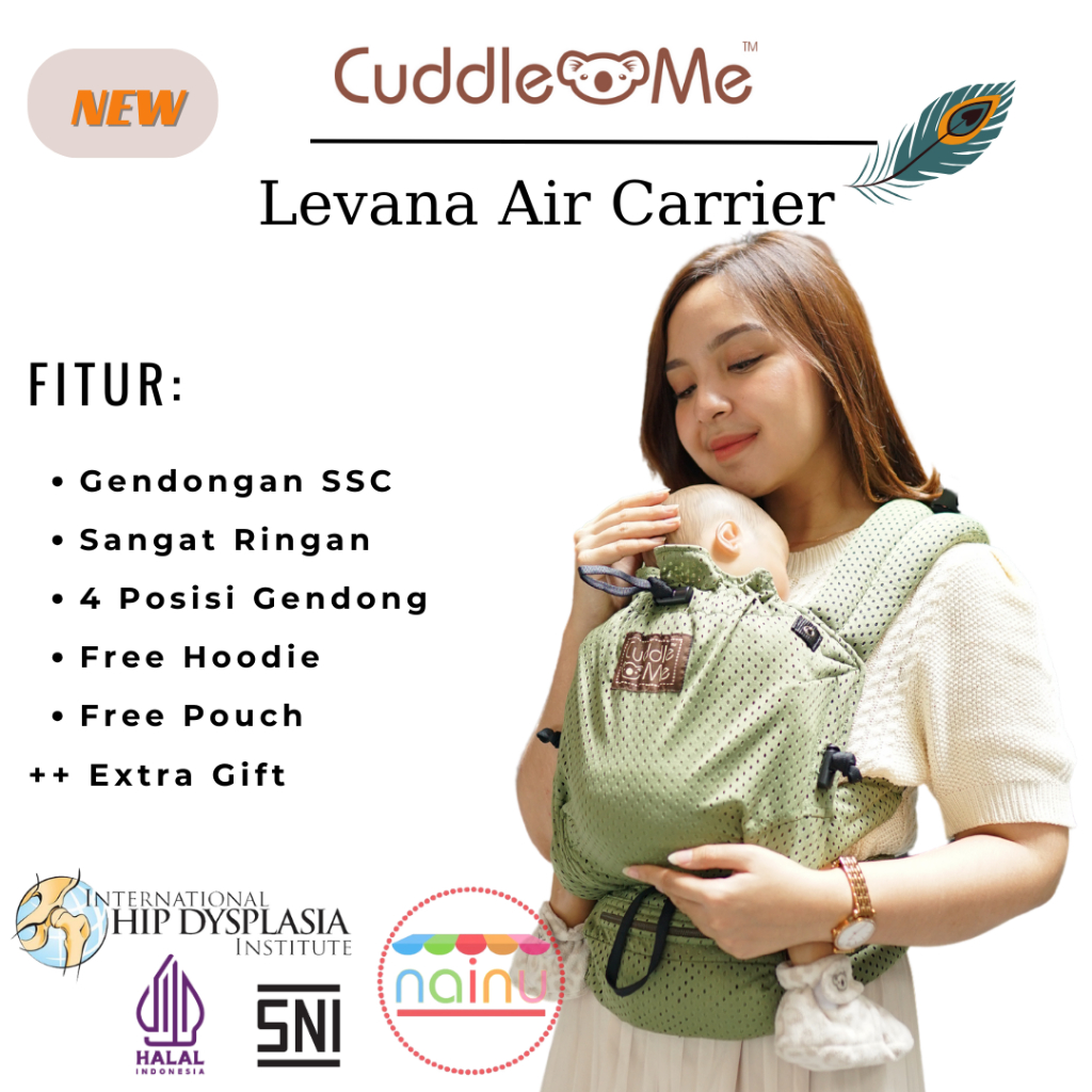 Ssc 新生兒擁抱我 Levana Air 時尚透氣 CuddleMe 嬰兒背帶
