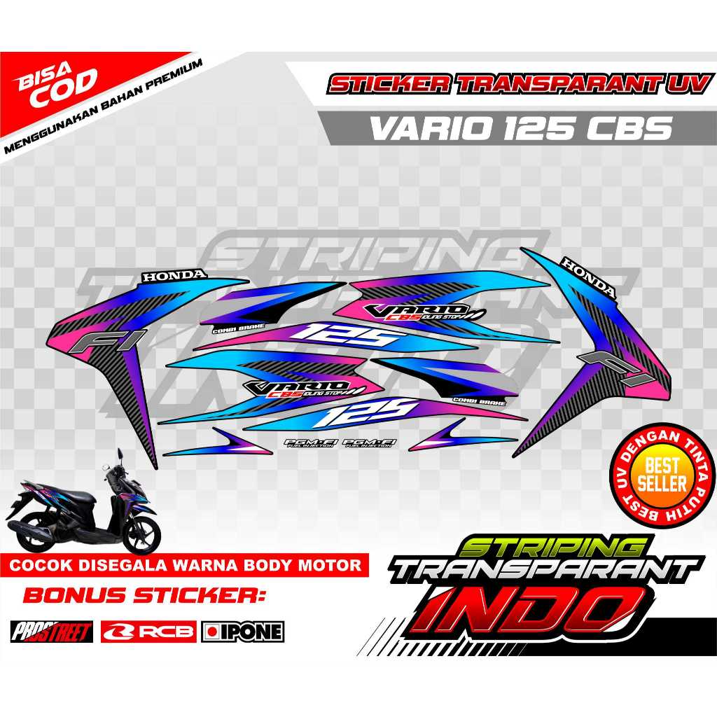 條紋變化 HONDA VARIO CBS 125 貼紙列表摩托車 HONDA VARIO CBS 125