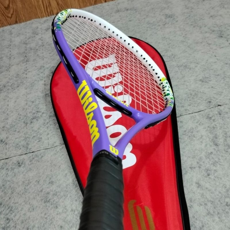 Ungu Wilson Wilson 獨家網球拍初學者紫色自由握把即用型