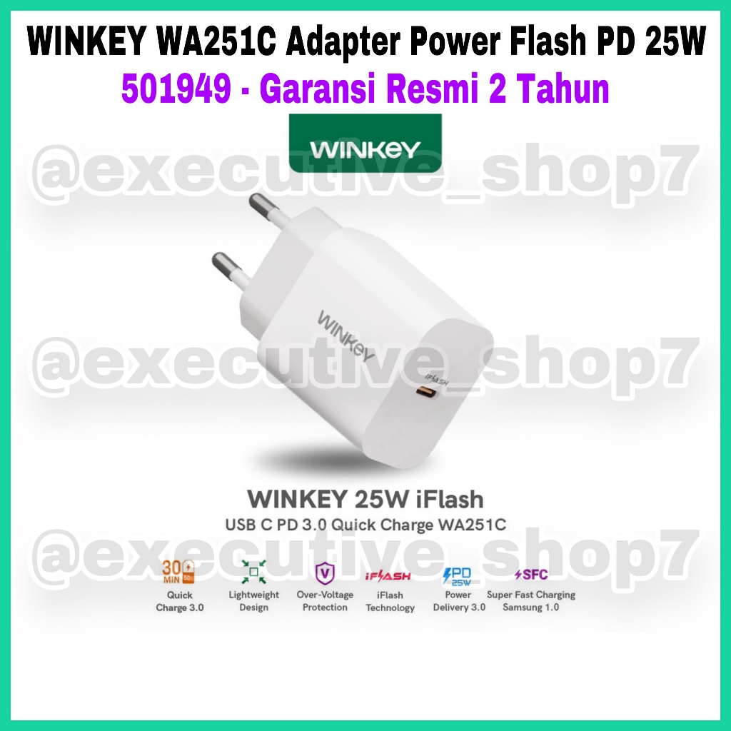 Winkey WA251C 適配器電源閃光燈 PD 25W 501949 2 年官方保修