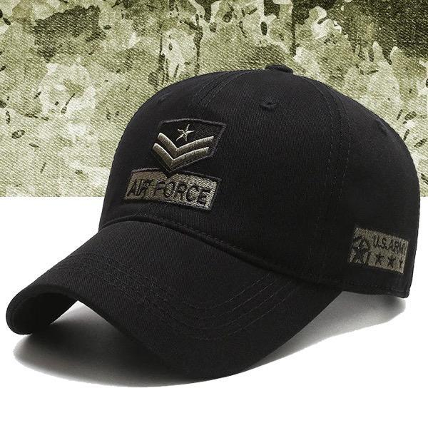 時尚棒球帽刺繡發行軍空軍帽中性罐