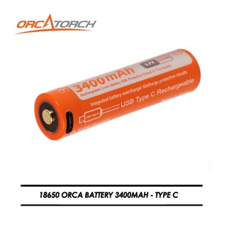 Orca Torch 18650 可充電 C 型電池型號水肺潛水手電筒