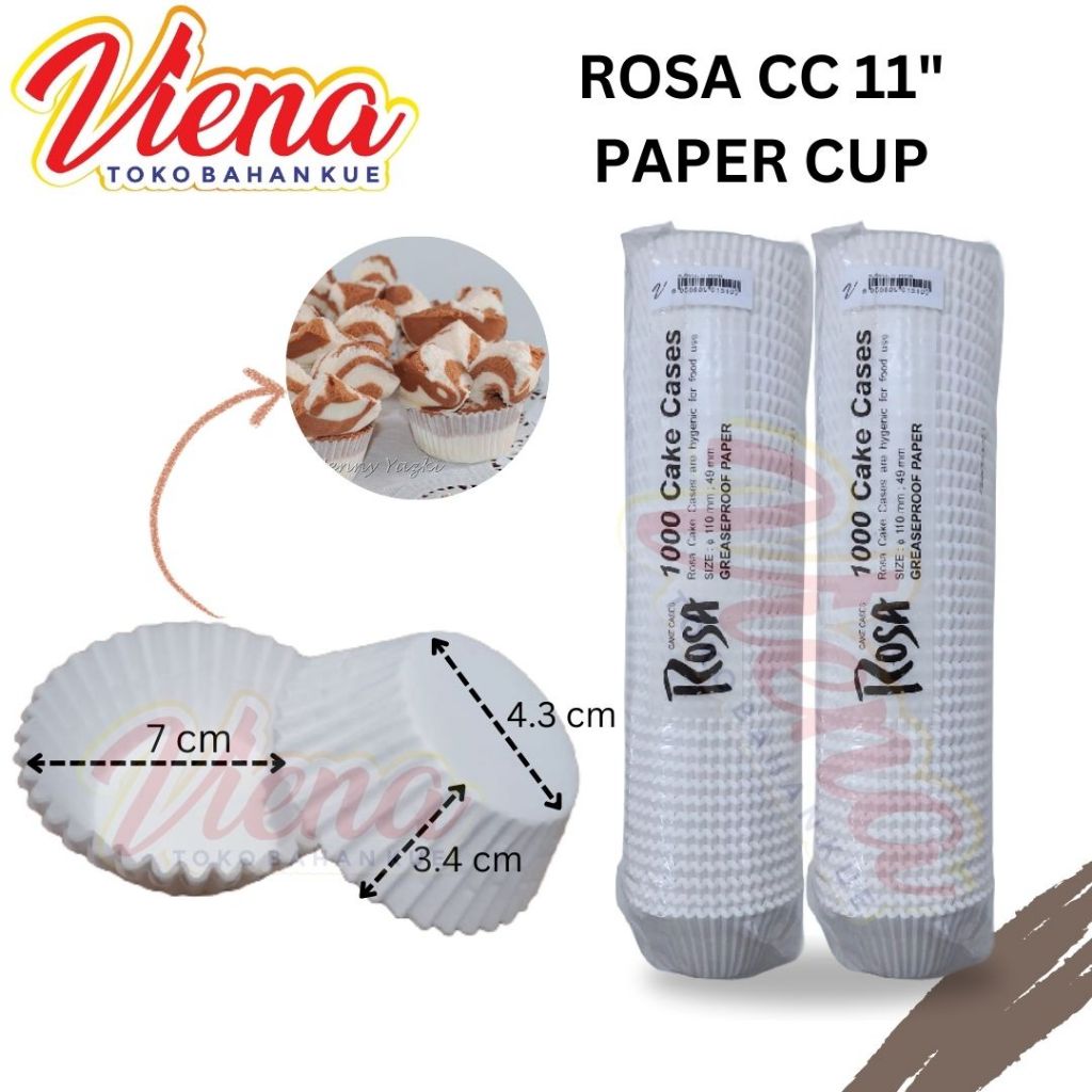 Putih Rosa 10.5 11 圓形 REPACK 包裝白色圖案紙杯橢圓形麵包紙蛋糕盒