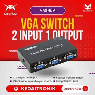 Vga 切換器 2 埠 2 輸入 1 輸出 MAGNUM 切換器電視 PC LCD MAGNUM