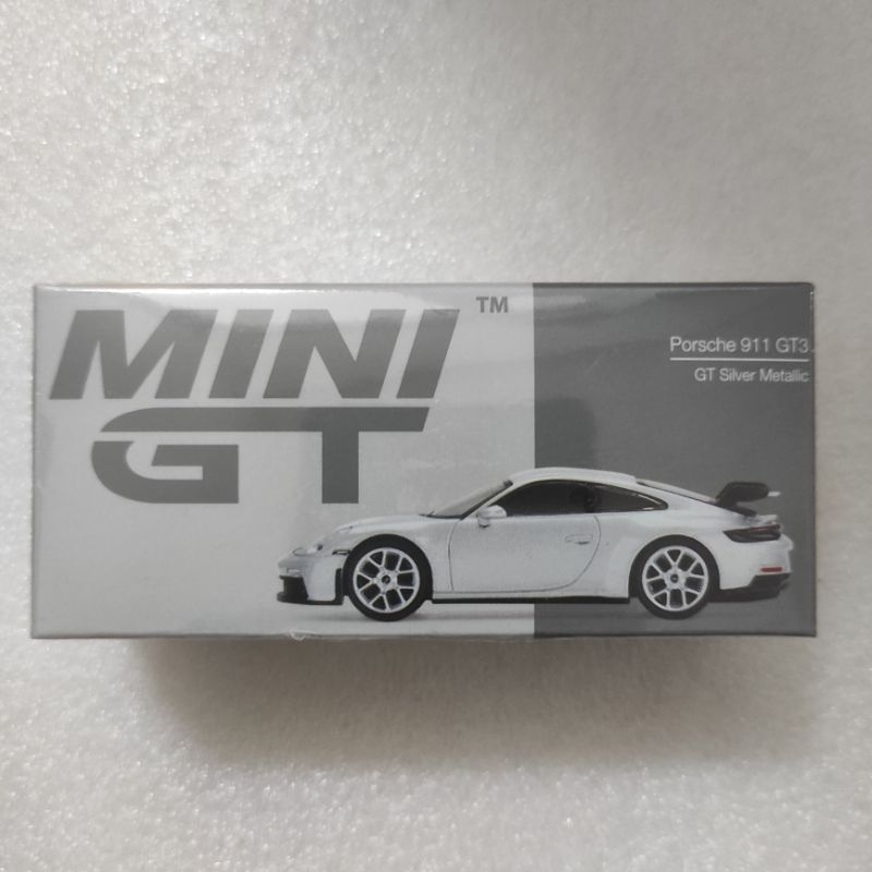 PORSCHE Mini GT 390 保時捷 911 GT3 GT 銀色金屬色