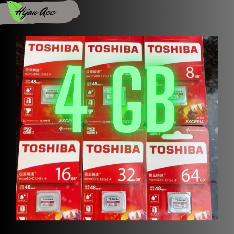 Hijau 存儲卡內存 MicroSD 存儲卡東芝 Exceria 4GB