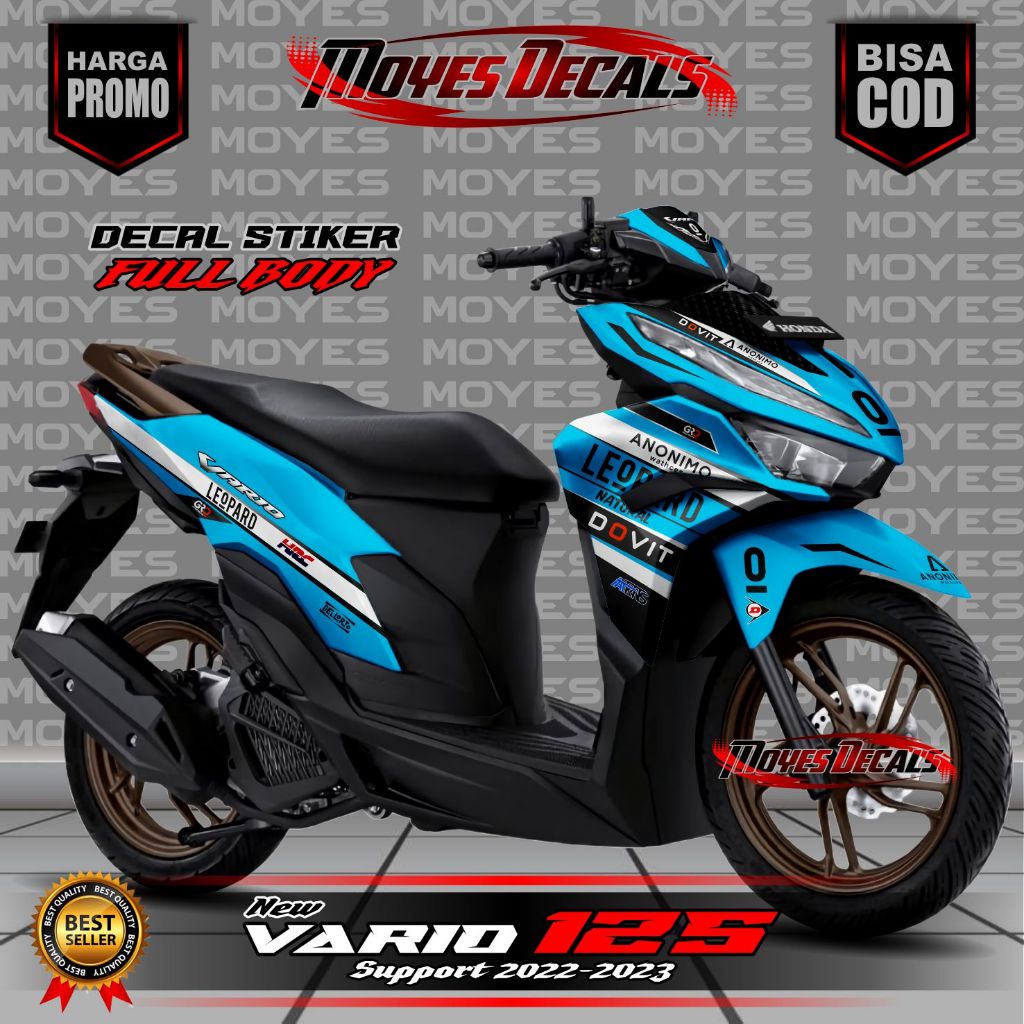 HONDA 貼花 Vario 125 新貼紙全身本田 Vario 125 新設計 Motiv Leopard