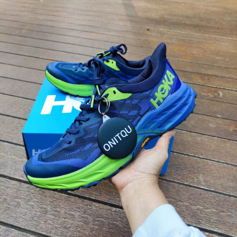 Hoka One One Speedgoat Speed goat 5 男士越野鞋海軍藍綠