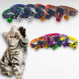 寵物配飾項鍊可愛貓咪波點圖案圓鈴大號 14 毫米