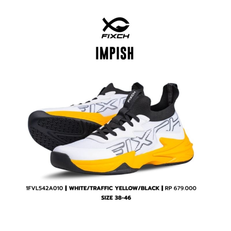 Fixch IMPISH 最喜歡的白色/交通黃色/黑色 1FVL542A010 VOLLEY 鞋 FIXCH 全新原裝完