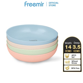 Freemir SET 4PCS 圓盤 14CM/盤子 14CM BPA FREE/兒童盤子多彩家庭盤子