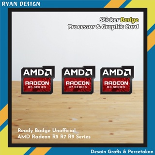 貼紙標誌 AMD Radeon R5 R7 R9 系列徽章顯卡 AMD