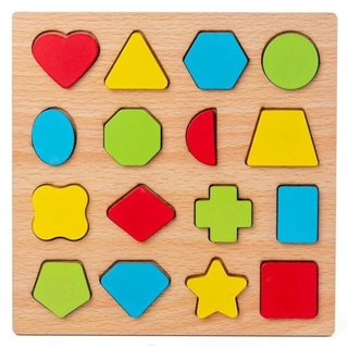 Kayu 兒童益智玩具拼圖字母數字木製形狀適合 0-3 歲兒童 1010