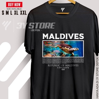 假日 MALDIVES MALDIVES Island Beach 男士/女士/兒童 T 恤 - 3 歲商店 DEPOK
