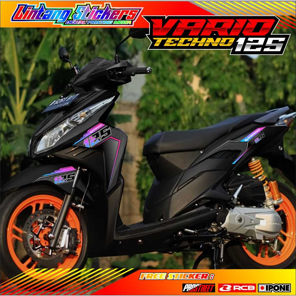 條紋變化 HONDA VARIO TECHNO 125 貼紙列表摩托車 HONDA VARIO TECHNO 125