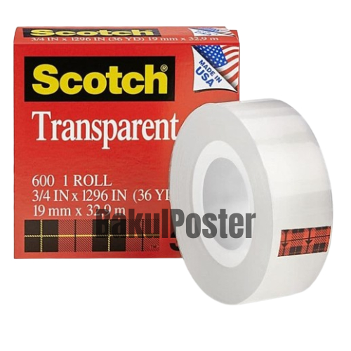 3m Scotch 透明膠帶 600 3/4 英寸 x 36 碼