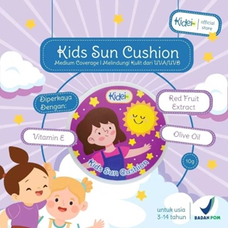 Kidei Kids 防曬氣墊氣墊粉底兒童粉餅帶紫外線過濾器