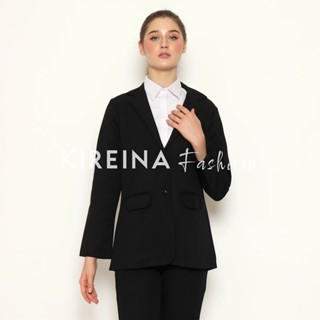 女式正式西裝外套長款辦公室西裝外套高級辦公正式材料