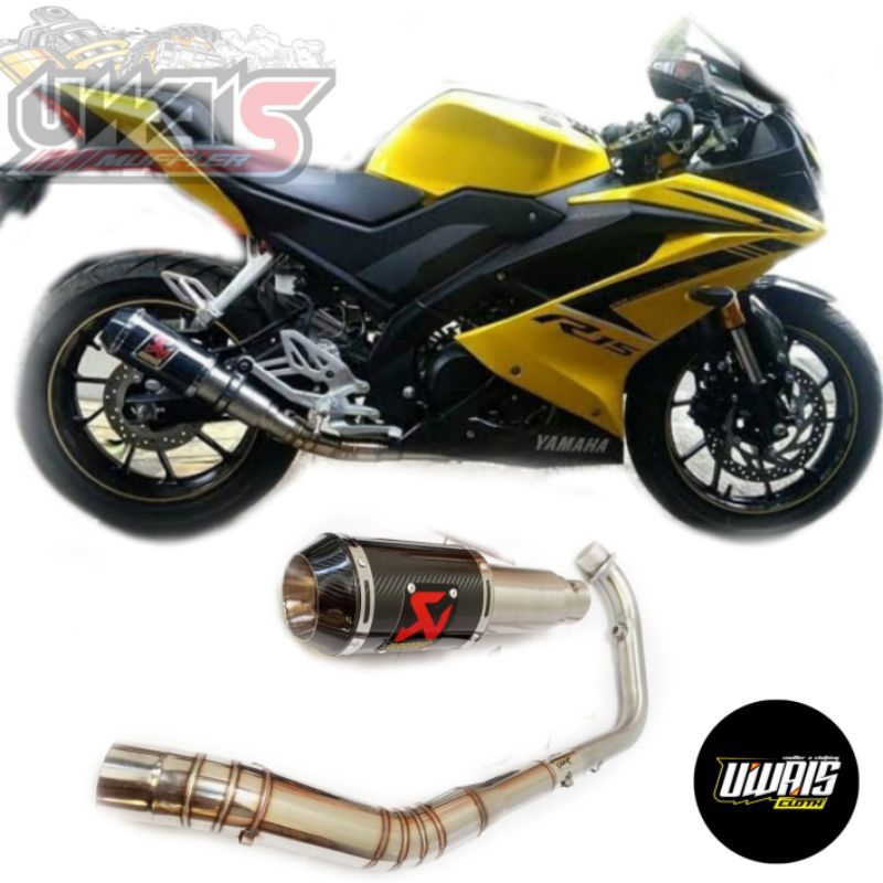 山葉 Akrapovic 排氣賽車打開 R15 V3 v4 賽車雅馬哈 R15 1 套 Stay pasang