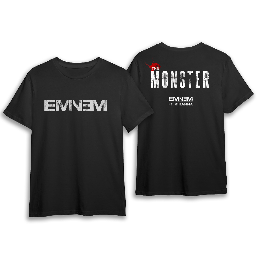 Eminem Rihanna The Monster 高級 T 恤 Eminem 搖滾樂隊金屬 T 恤