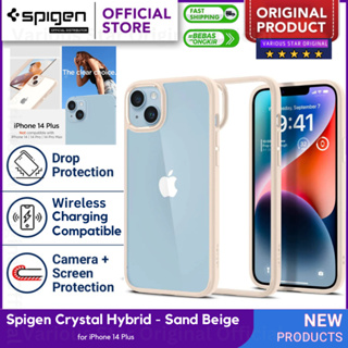 原裝手機殼 iPhone 14 Plus Spigen Crystal Hybrid 透明 14 手機殼