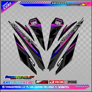 條紋變化 HONDA SUPRA X 125 貼紙列表摩托車 HONDA SUPRA X 125