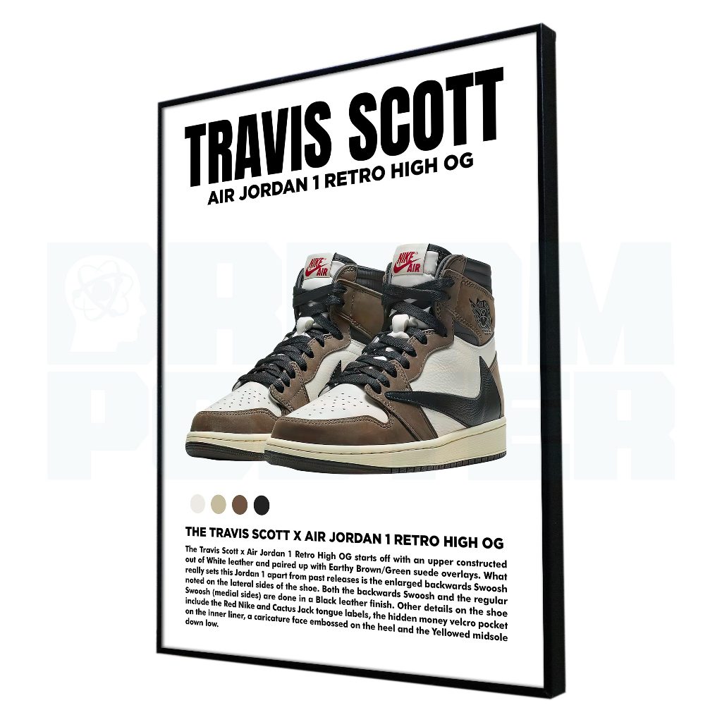 耐吉 耐克 Travis Scott 海報框架塊 A3 尺寸 30x40 厘米 Nike Air Jordan Trav