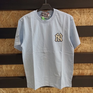 中性 MLB 紐約洋基隊 Monogram Mega Logo T 恤藍色 T 恤